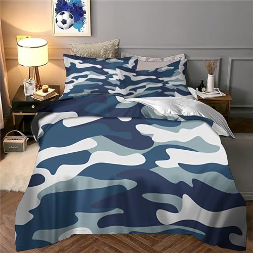 Linge de lit militaire bleu pour chambre enfant avec fermeture éclair - 6