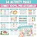 Hadley Designs My First Busy Book Toddlers 3-5, Montessori Preschool Learning Activities Age 4-5, 174 Pcs Velcro Busy Book, Travel Toys Airplane Car Quiet Time, Sensory Toys, Pre K Graduation Gifts