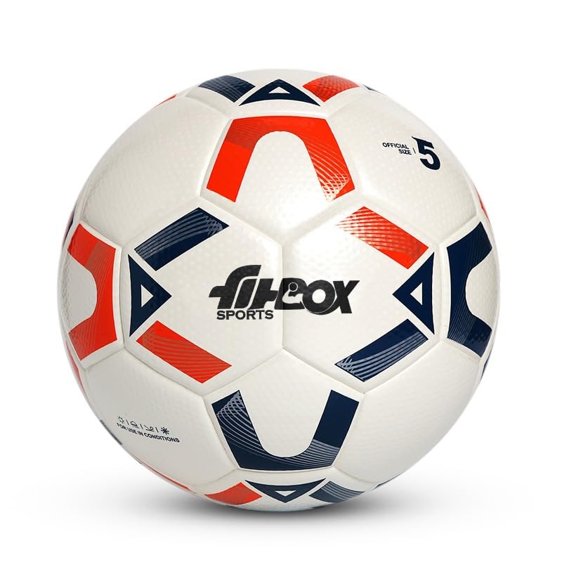 FitBox Sports Football | Suitable for Grass & Hard Ground | Training Ball | Soccer Ball | for Men/Women | Football Size - 5