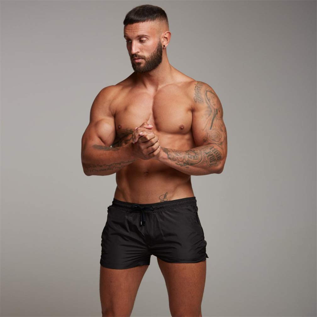 Badehose für Herren Schnelltrocknend Badeshorts Kurz Herren Badehose Männer Schwimmhose Boxer Kurze Hose Schwimmshorts mit Reissverschluss