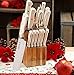 The Pioneer Woman Cowboy Rustic 14-Piece Linen Cutlery Set W/ Wood Block/WHITE