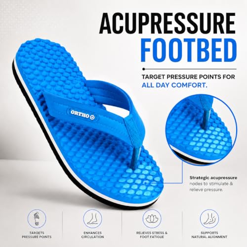 Image of ORTHO JOY House Slipper for Women's Care | Orthopaedic | Diabetic | Acupressure | Comfortable | MCR | Flip Flop Ladies and Girl's Home for Daily Use