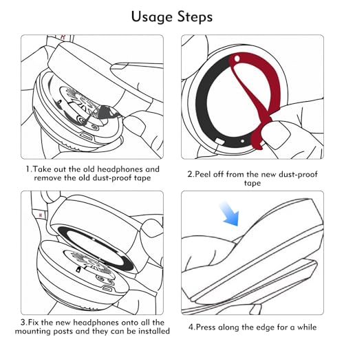 Beats Solo 2 y 3 Repuesto de Almohadillas Auriculares | Almohadillas de Repuesto para Beats Hechas de Cuero Proteico y Espuma Viscoelástica, Suaves y Duraderas miniatura 6