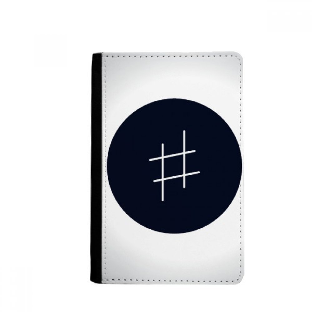 DIYthinker White Music Signature Black Passport Holder Notecase Burse Wallet Cover Card Purse