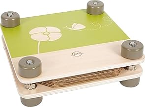 Small Foot Blumenpresse Discover, aus FSC 100%-zertifiziertem Holz, Presse zum Basteln für Kinder ab 3 Jahren, 12436, Grün