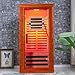 1 Person Infrared Sauna Cabin, 110V 1215W 7 Carbon Fiber Low EMF Carbon Crystal Heaters, Far & Near Infrared 660nm/850nm Light Therapy, Canadian Hemlock Indoor Home Sauna with 6 Color Chromotherapy, B