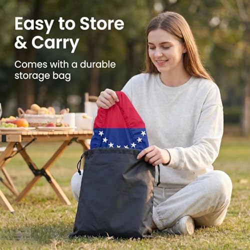 Mantel de Venezuela con fundas de banco para mesa de camping y picnic 4