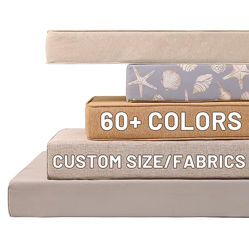 Custom Bench Cushion Custom Shapes Memory Foam Chair Pads Lounge Cushion for Patio Bench Furniture Window Seat Cushions