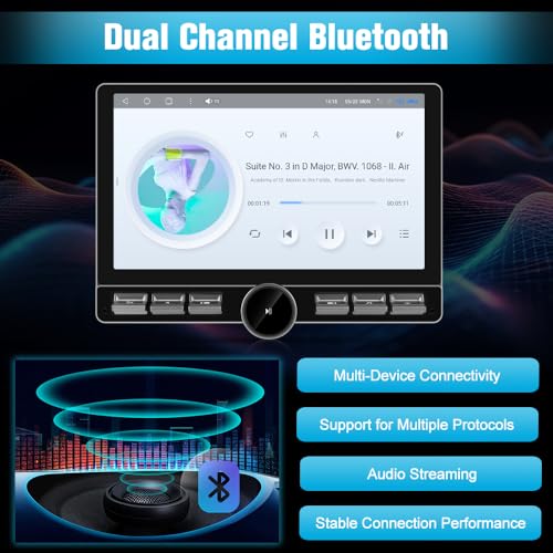 Image of Android Car Radio Stereo for Dodge Ram 2013-2019 1500 2500 3500,10.6 inch Screen 4G+64G Qualcomm 6215,Supports Carplay /Android Auto Built-in BT /WiFi /GPS /AM /FM /SWC /4G Network (SIM Not Included) AUTO AC
