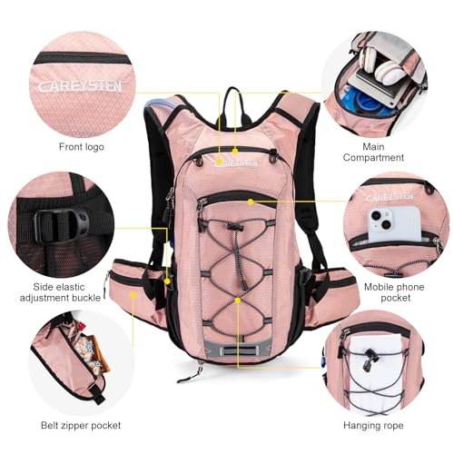 Carey STENHydration Backpack Hiking Pack Equipped 2L Water Bag(Pink) - image 3
