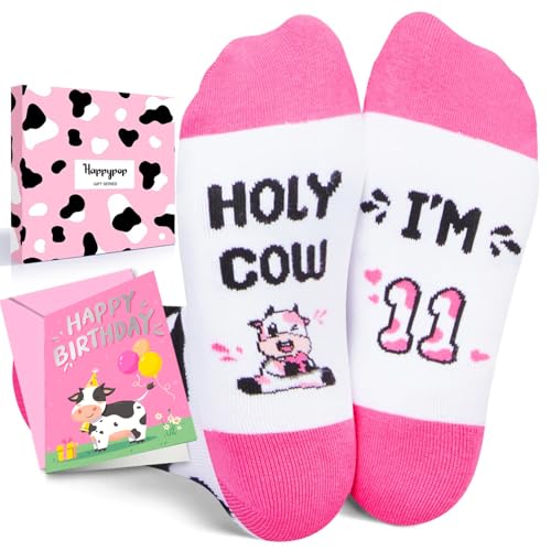 HAPPYPOP 11th Birthday Gifts for Girls - Socks for Kids