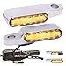 JMTBNO Cromo Frecce LED Moto Manubrio Omologate Indicatori di Direzione Piccole Sequenziali Mini Frecce Alluminio Luce Ambra Impermeabile 12V Universali M8 per Cruiser Chopper Bobber Scooter Quad