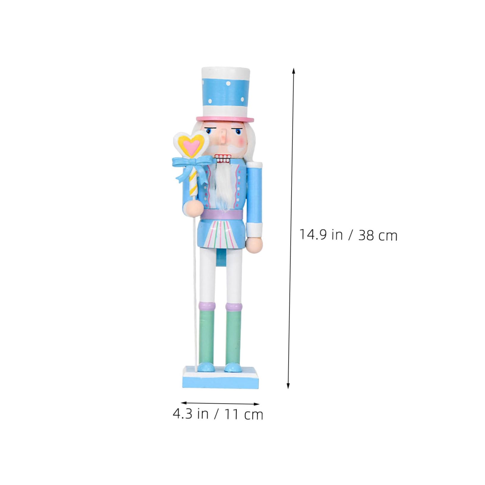 Garneck 2pezzi Schiaccianoci Soldato in Legno Pastello Statuette Natalizie Forma di Soldatini di Caramelle Decorazioni da Tavola per Feste di Natale Ornamenti in Legno per Centrotavola