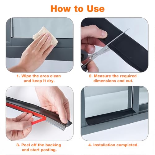 Image of HASTHIP 1M /39 Window Water Stopper Silicone Door Gap Filler SelfAdhesive