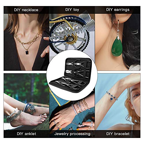 Alicates de joias, 9 peças de alicates para fabricação de joias, kit de fabricação de joias para sup