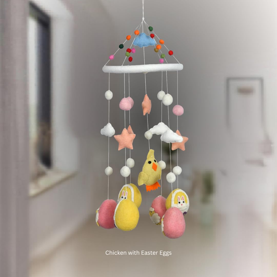 THB Baby Mobile Animal Nursery Decoration Newborn Shower Gift Birthday Gift | Baby Bed Decoration for Boys and Girls Toys Figure Playing Set Octopus Family for Babies | DIY Hanging 1