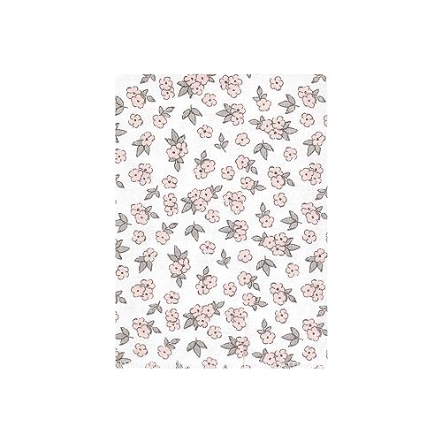 Image of Hudson Baby Unisex Baby Cotton Poly Flannel Burp Cloths Bundle, Wild Forest Pink, One Size