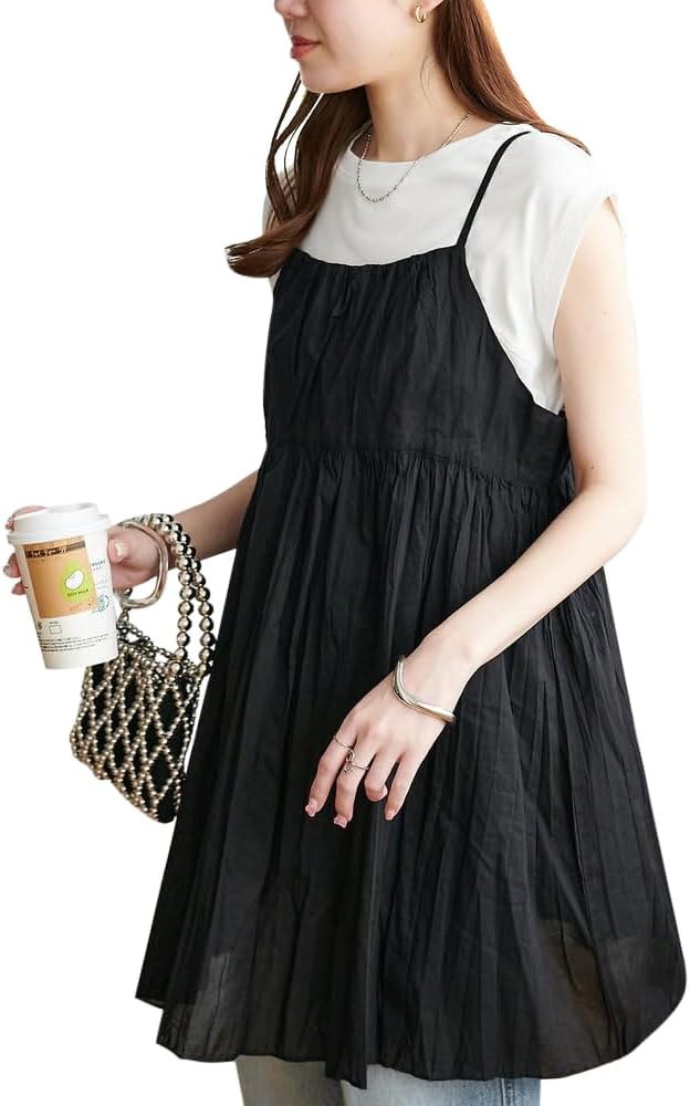 Amazon.co.jp: [Discoat] [ディスコート] クリンクルキャミチュニック