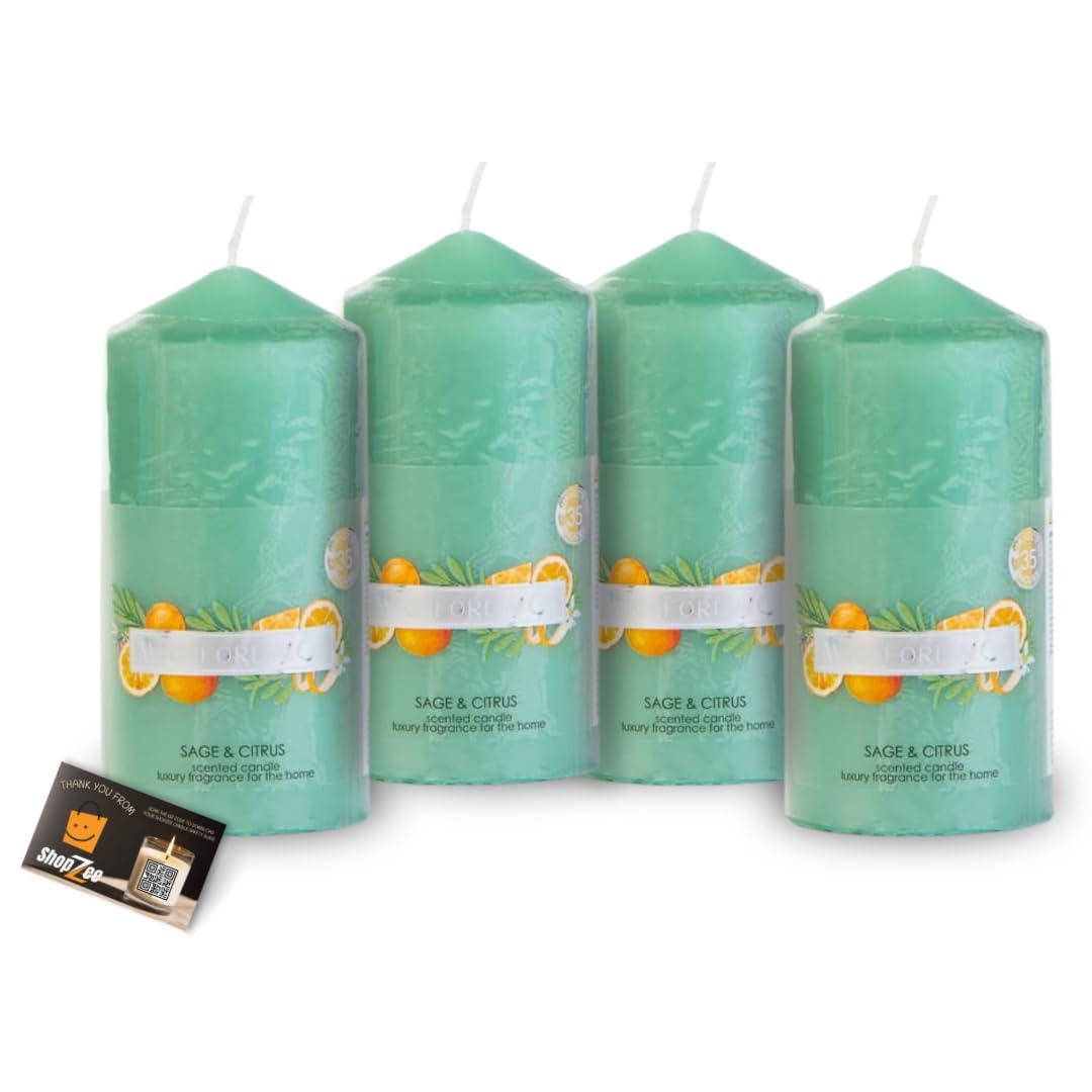 OnlineStreet Scented Tealight Votive Candles Pack - Wax Tarts In Different Assorted Refreshing Fragrances With 8 Hours Burning Time (Citronella