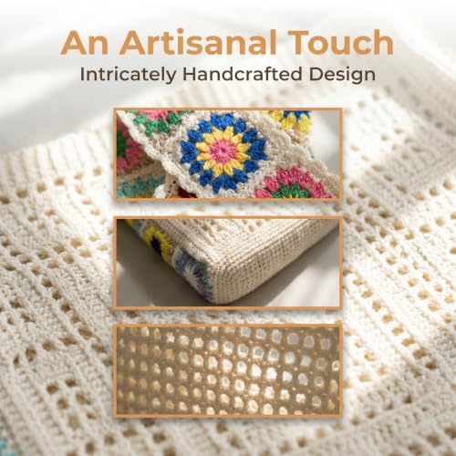 Bolso bohemio de crochet para mujer, bandolera para verano miniatura 5