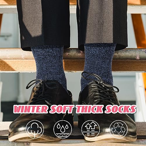 Toulite 50 Pairs Womens Wool Socks Bulk Warm Winter Thick Knit Thermal Socks for Women Men Christmas Gifts4