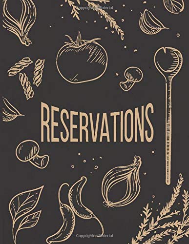 Reservations: Reservation Book For Restaurant | 2019 365 Day Guest Booking Diary | Hostess Table Log Journal | Black Tan