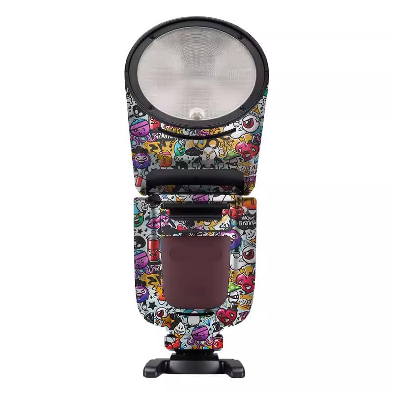 Film vinyle blanc graffiti Godox V1 Pro pour shooting photo urbain