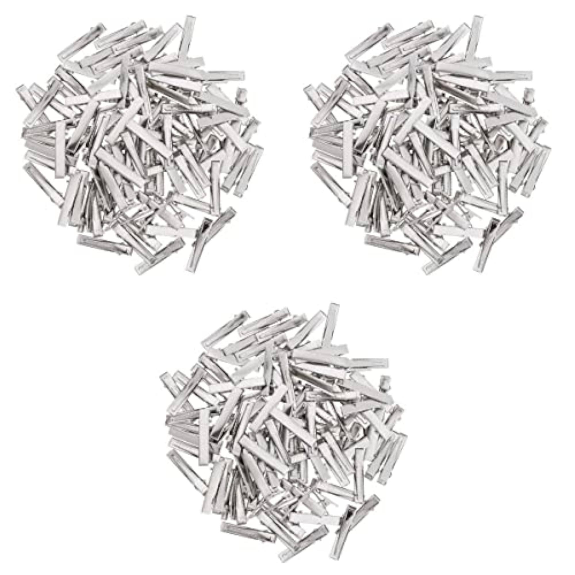 300 Pieces Flat Iron Single Prong Duck Alligator Hair Clips