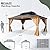 YOLENY 12' x 16' Gazebo, Hardtop Wood-Looking Gazebo with Galvanized Steel Double Roof, Aluminum Frame with Netting and Curtains for Deck, Backyard, Patio, Lawns