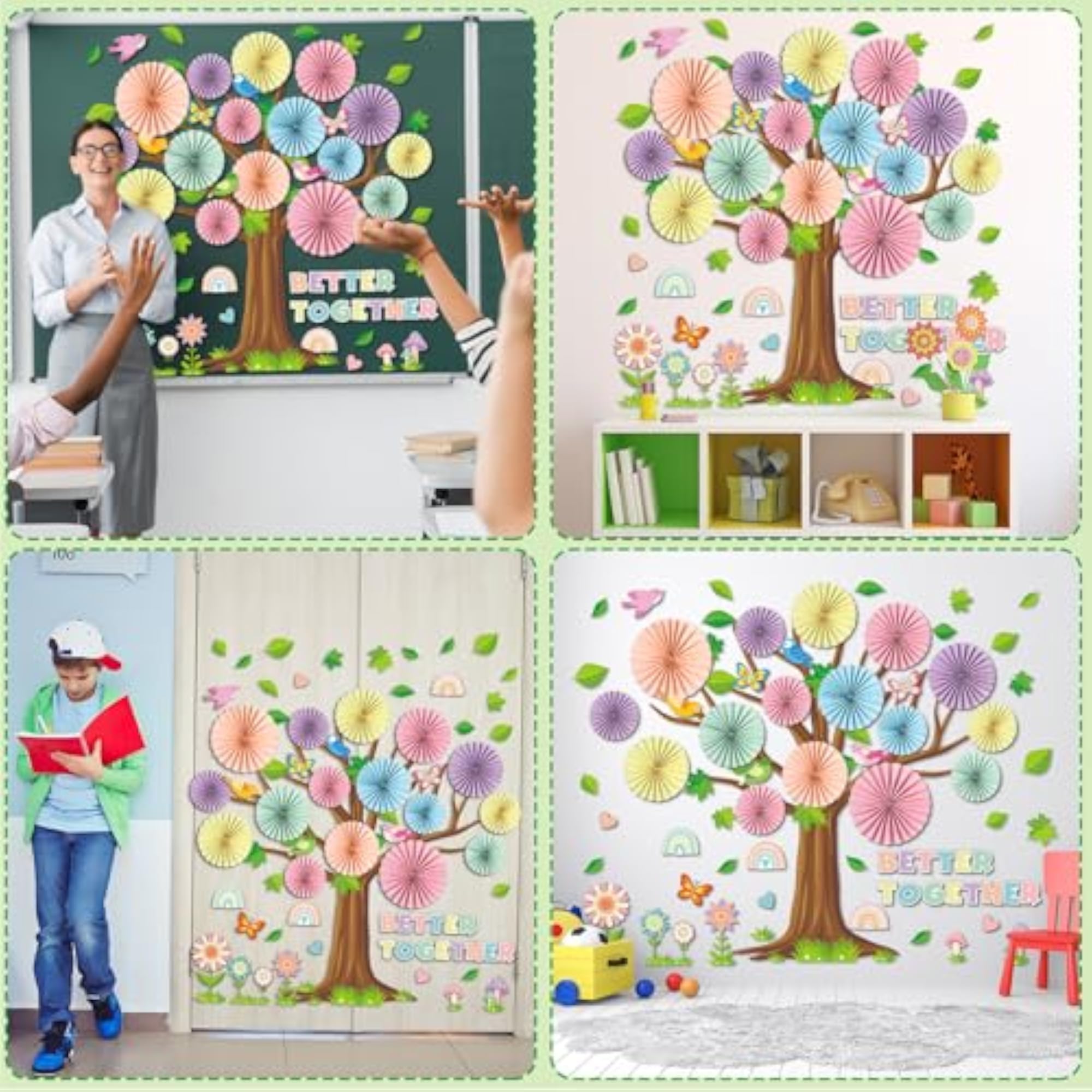 Pastel Classroom Tree Bulletin Board Set