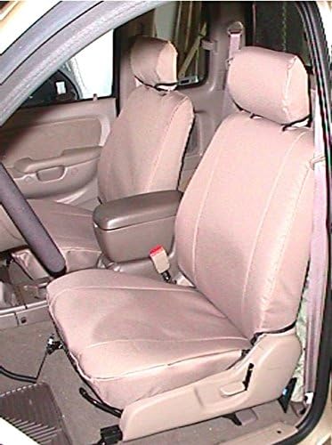 Durafit Seat Covers Made to fit 2001-2004 Tacoma Pair of Flat Bucket Exact Seat Covers in Tan Automotive Twill.