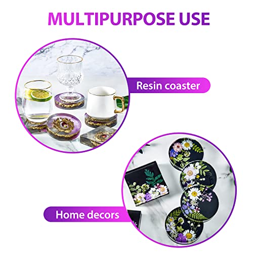 Piececircle PIECECIRCLE6007 8Pcs Resin Coaster Molds Set thumb #6