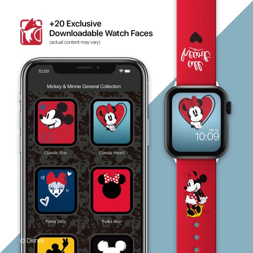 Disney – Minnie Mouse Classic Hearts Smartwatch Band - Officially Licensed, Compatible With Every Size & Series Of Apple Watch (Watch Not Included) #TOP5