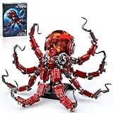 XITALAXU Mechanical Octopus Building Sets for Adult, Ocean Animal Collection Toy with Display Stand and Light, Home Office Decor and Idea Gift for Teen 14+(882PCS)