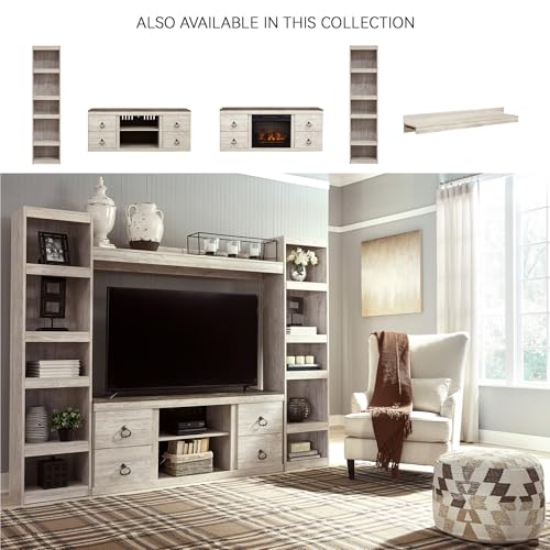 Signature Design by Ashley Willowton 72-Inch Bookcase Pier, Whitewash - image 2