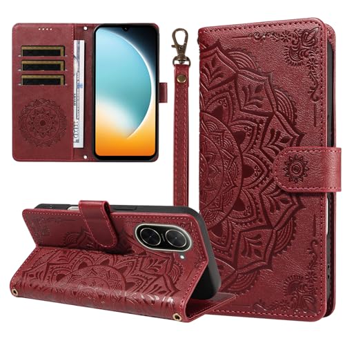 �X�}�z�P�[�X �Ή��@�� for Redmi A5 4G (171mm),�Ή��@�� for Xiaomi Poco C71 4G �X�}�z�P�[�X�y�t���b�v�� �X�^���h�t�� �J�[�h�z���_�[ �������[ �}�O�l�b�g���� �E�H���b�g�zRed