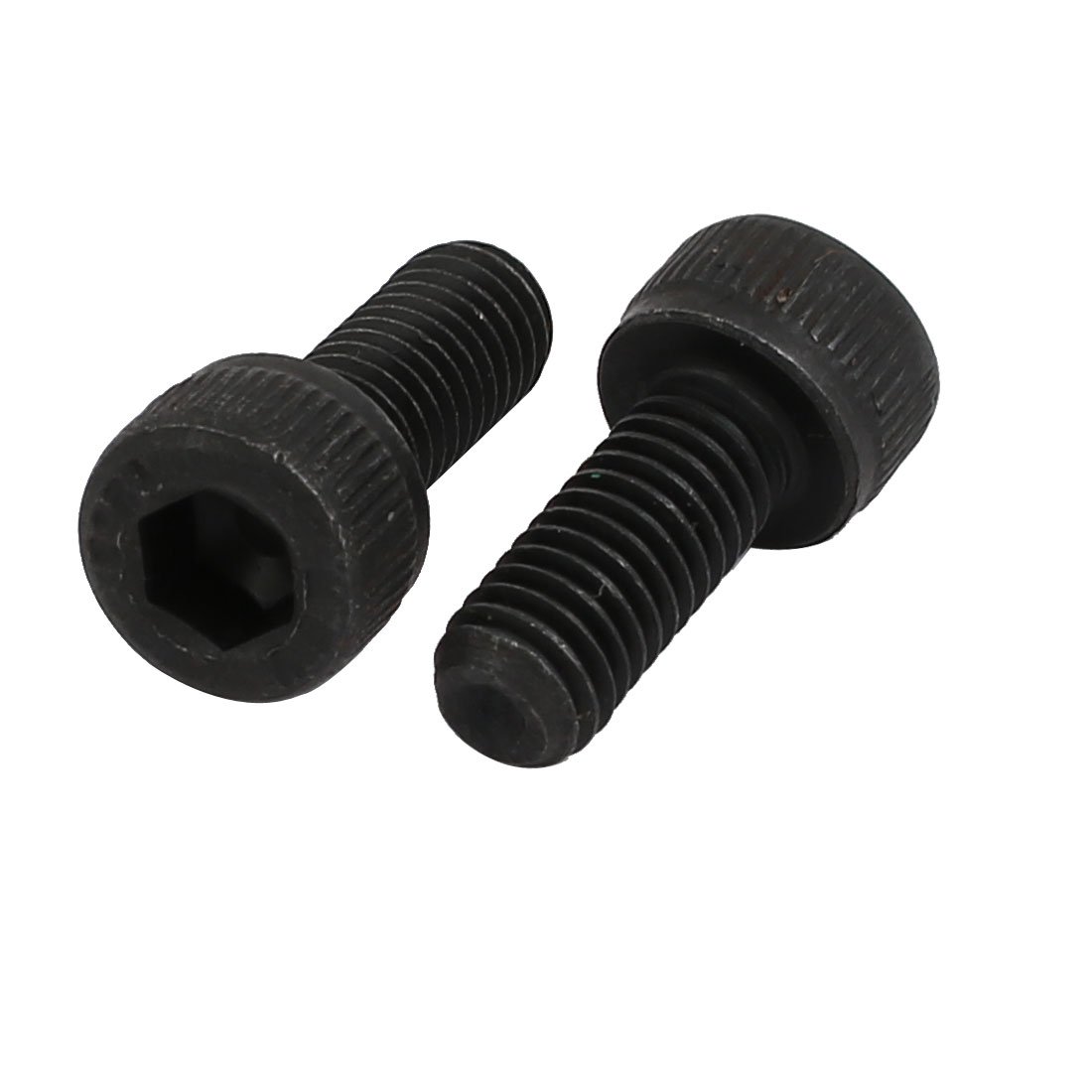 Uxcell M10x25mm Hex Flange Bolts – Left Hand Thread, 8.8 Grade Carbon Steel, Black Oxide, 2-Pack