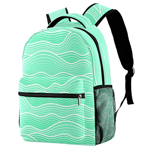 Sac à dos de voyage imprimé vague de mer bagage cabine homme femme