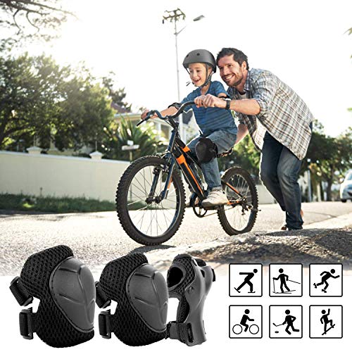 image for WayEee Kids Bike Helmet Set Skateboard Knee Pads, Helmet Pad Set Prote