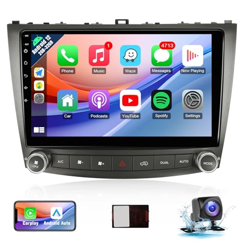Naifay Android Car Stereo for Lexus IS250 IS300 IS350 2006-2012 Radio Wireless Carplay Android Auto, 10.1inch IPS Touch Screen for Lexus Radio Bluetooth/FM Car Audio Receivers/GPS/WiFi/SWC