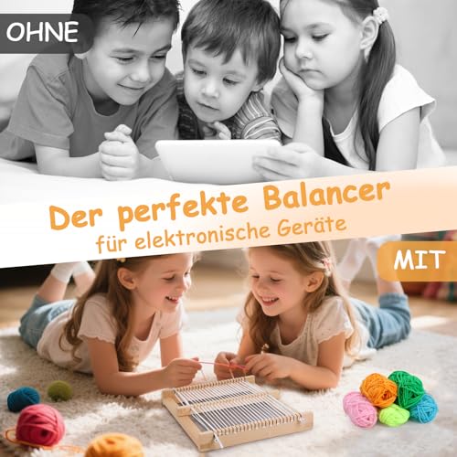 BSTDAYEVER Webrahmen Kinder ab 4 Weben für Kinder Webstuhl Schulwebrahmen aus Holz 29x19cm Webrahmen viereckig Set mit Webschiffchen Webkamm Garn für Schüler und Anfänger