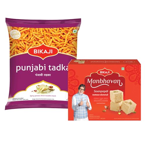 Soan-Papdi Manbhavan 500g & Punjabi Tadka Chakli 200g, Total 700g (24.69 oz) – Festive Sweet & Spicy Combo