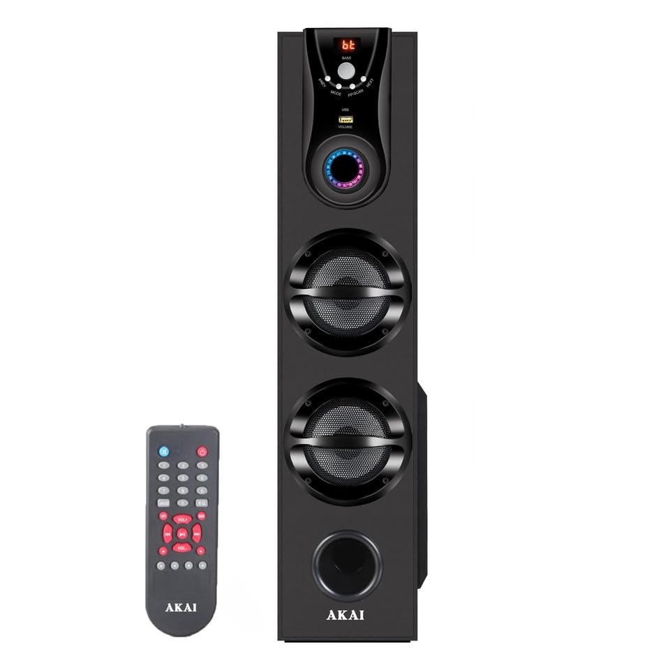 AKAI TWS-600Max Twin Tower Speaker with remote control