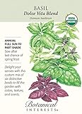 Botanical Interests, Seed Basil Dolce Vita Blend Organic