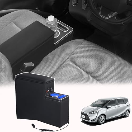 シエンタ170系10系コンソールボックス 肘置き 多機能 USBポート付 LED カーアームレスト コンソール インテリアオーガナイザー トヨタ Sienta170系 コンソールボックス コンソールアームレスト オーガナイザー 車種専用設計 内装パーツ 取付簡単 疲労軽減