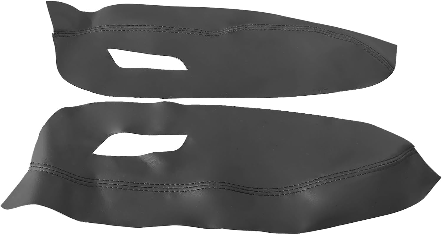 Front Door Armrest Panels Cover Compatible with Nissan Sentra 2013-2019, Black Microfiber Leather Door Panel Cover Replacement