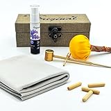 Sword Katana Cleaning Kit,Contains Choji Oil,Copper Hammer,Chamois,Uchiko Ball,2 Pairs Peg (Mekugi),Apply to Care for Japanese Samurai Swords