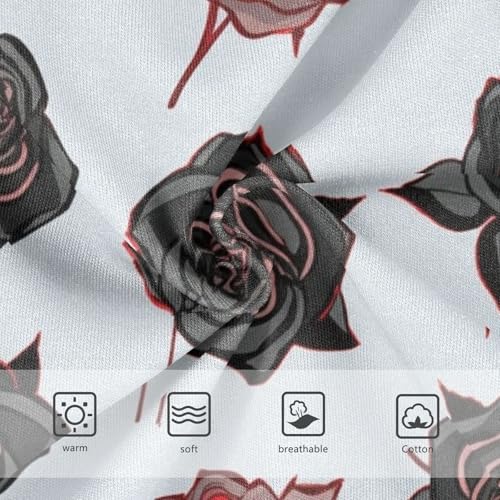 Cotton Toddler Underwear Floral Black Red Roses Girl Panties Cute Artistic Underpants Briefs 2t3