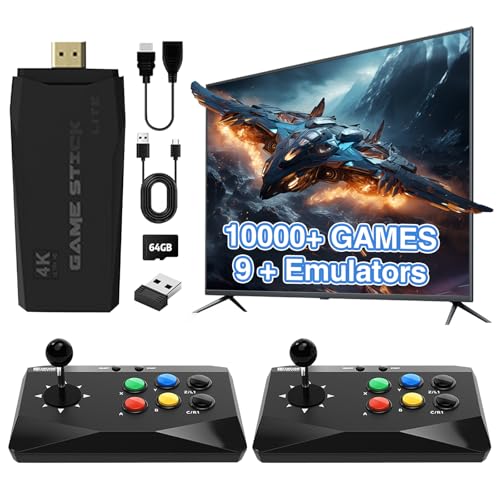 Consola Retro, 10000+ Games Retro Game Console con 9+ Simulador, Consola Retro Portatil con Mando De Juego Inalámbrico 2.4G, Emulador Consola Retro para Niños y Adultos