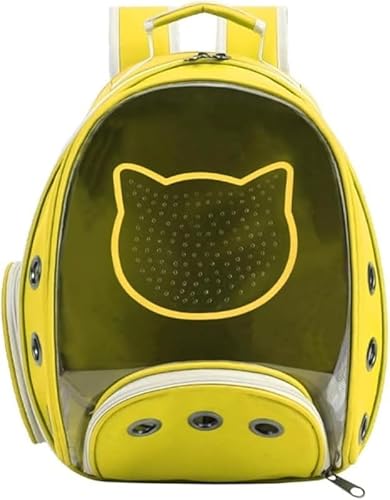AZIEBAY キャリーバッグ猫ファッション満載! 透明なペットバックパック 通気性愛猫をおしゃれに連れて行こう 背負いやすく快適な外出アイテム